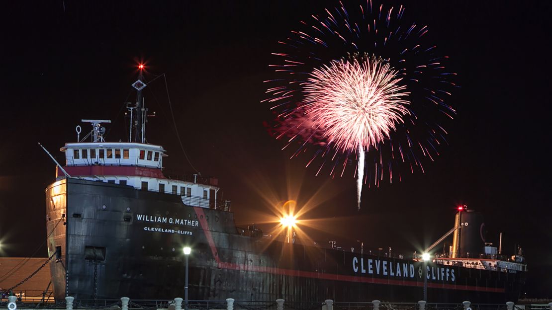 Cleveland, Ohio, is offering guests an chance to watch fireworks from a historic steamship.