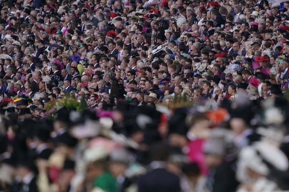 The huge crowd is gripped to the action as the Gold Cup unfolded. 