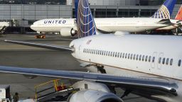 SAN FRANCISCO, CALIFORNIA - SEPTEMBER 17, 2018:  United Airlines passenger planes are serviced at their gates at San Francisco International Airport in San Francisco, California. (Photo by Robert Alexander/Getty Images)