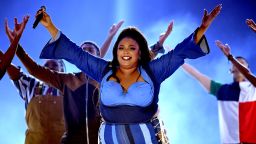 SANTA MONICA, CALIFORNIA - JUNE 15: Lizzo performs onstage during the 2019 MTV Movie and TV Awards at Barker Hangar on June 15, 2019 in Santa Monica, California. (Photo by Kevin Winter/Getty Images for MTV)