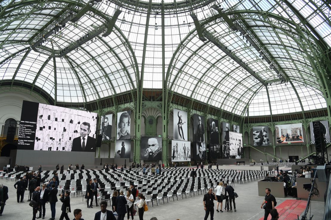 The Grand Palais pictured ahead of Thursday's "Karl For Ever" tribute.