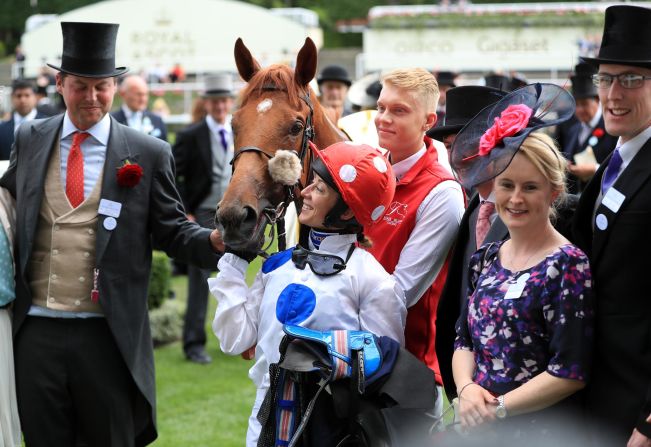 Hayley Turner becomes only the second female jockey to ride a winner at Royal Ascot and the first in 32 years after Gay Kelleway.