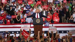 U.S. President Donald Trump speaks during his rally where he announced his candidacy for a second presidential term at the Amway Center on June 18, 2019 in Orlando, Florida.  
