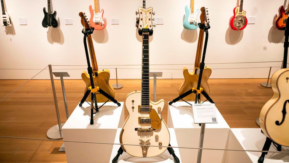 Gilmour's rare 1958 Gretsch White Penguin sold for $447,000, a new auction record for a Gretsch guitar.