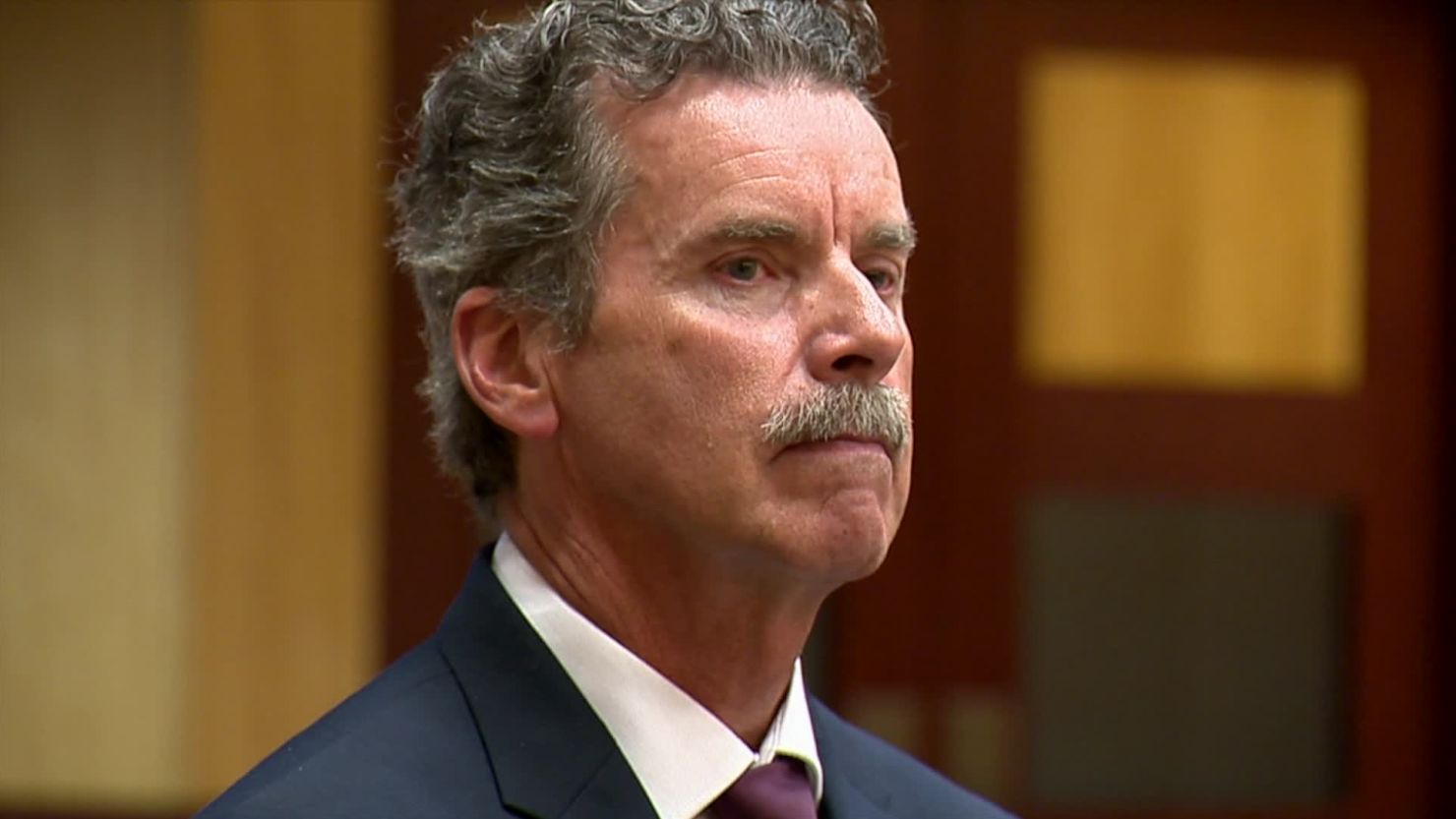 Kevin Conners appears in a Connecticut superior court on Friday, June 21, 2019, after allegedly helping his wife take her own life with a firearm.