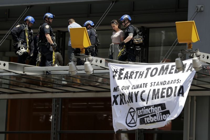 NYPD Arrests 66 People At A Climate Protest Outside The New York Times ...