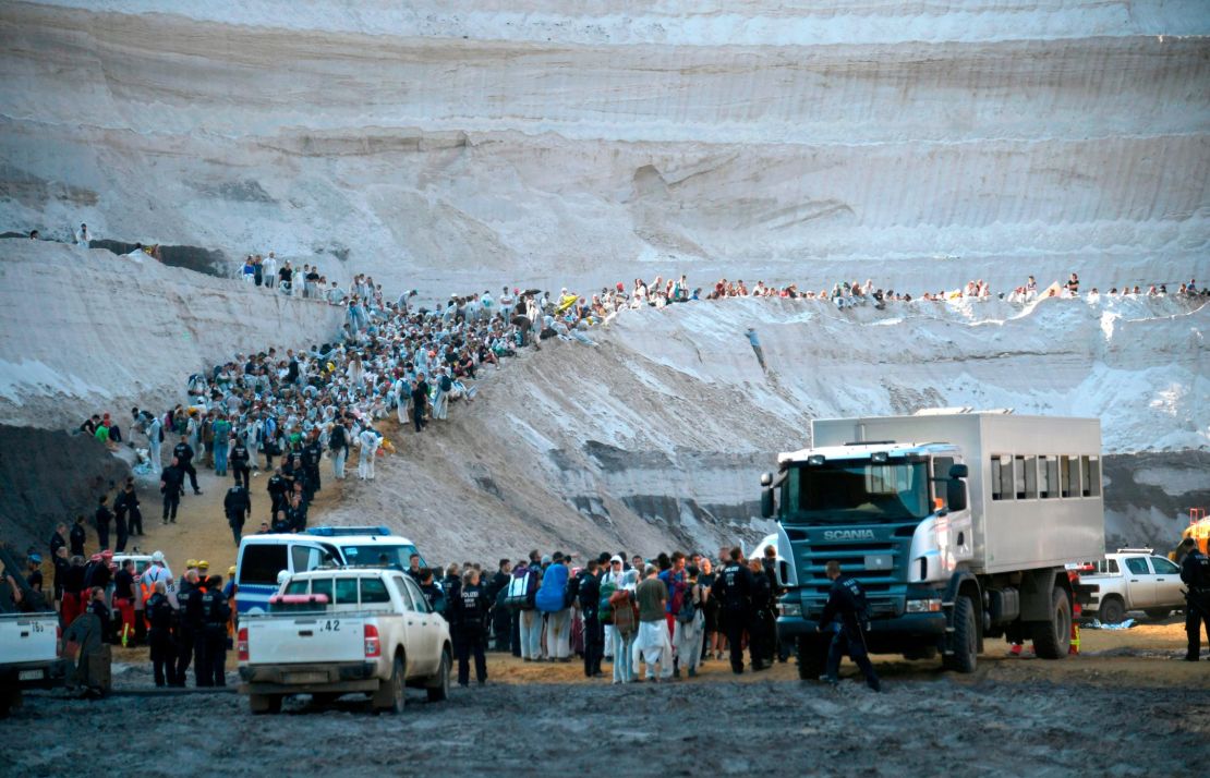 Lignite, a type of coal, is mined at Garzweiler, south-west of Düsseldorf, which covers an area of 48 square kilometers.