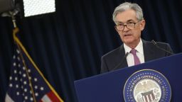 WASHINGTON, DC - MAY 01: Federal Reserve Board Chairman Jerome Powell speaks during a news conference on May 1, 2019 in Washington, DC. Powell said the Fed will not raise interest rates this quarter and no rate hikes are likely anytime soon.
 (Photo by Mark Wilson/Getty Images)