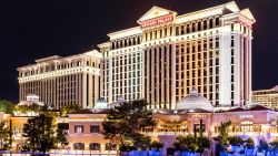 LAS VEGAS, NEVADA - MAY 29: Caesars palace hotel on May 29, 2015 in Las Vegas, Nevada,USA. Caesars palace is a luxurious hotel famous with its fountains and shops