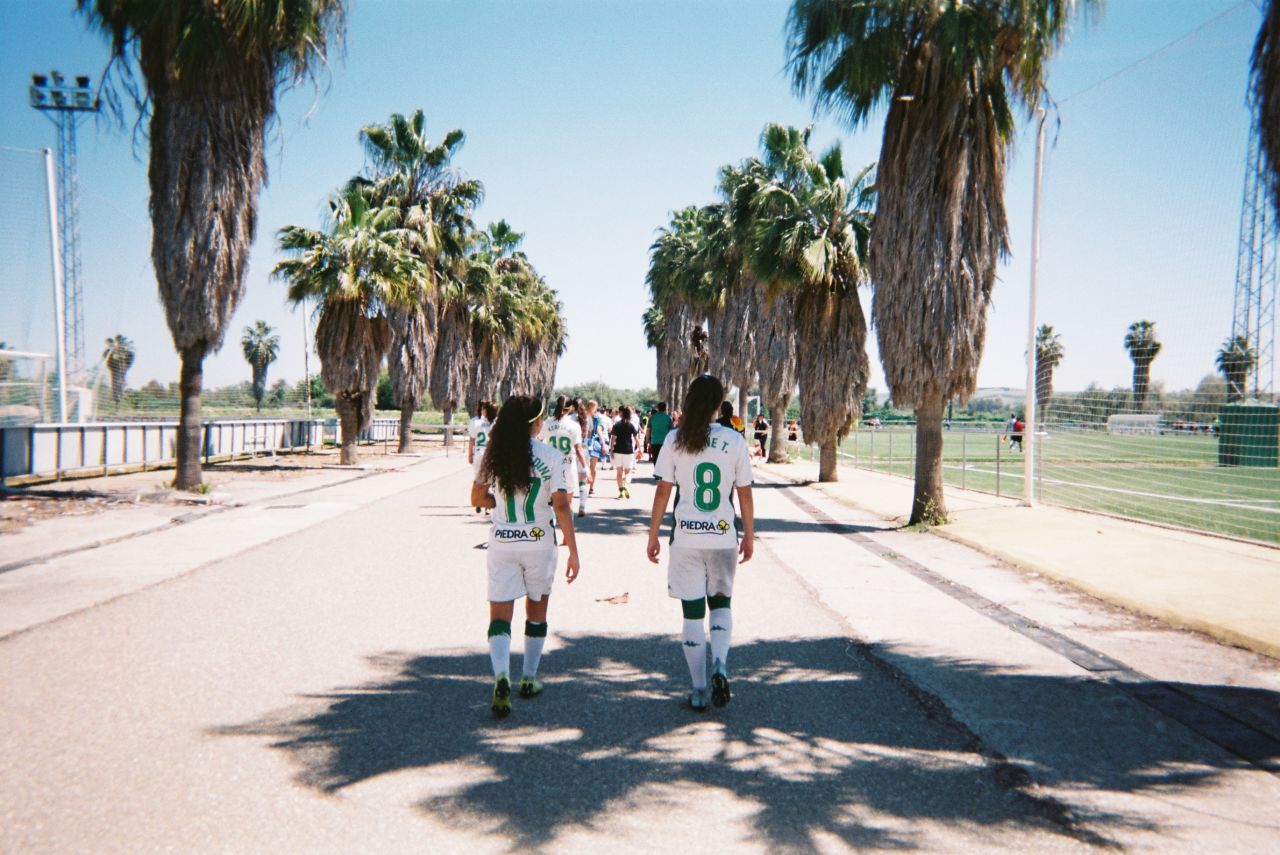 <strong>Photographer:</strong> Fernanda Pinilla, Chile & Córdoba CF<br /><strong>Location:</strong> Córdoba, Spain<br /><br />Two players from the Córdoba CF senior squad, Cristina Medina and Irene Ragman, were walking out to our home pitch. It was an important match but I was suspended!"
