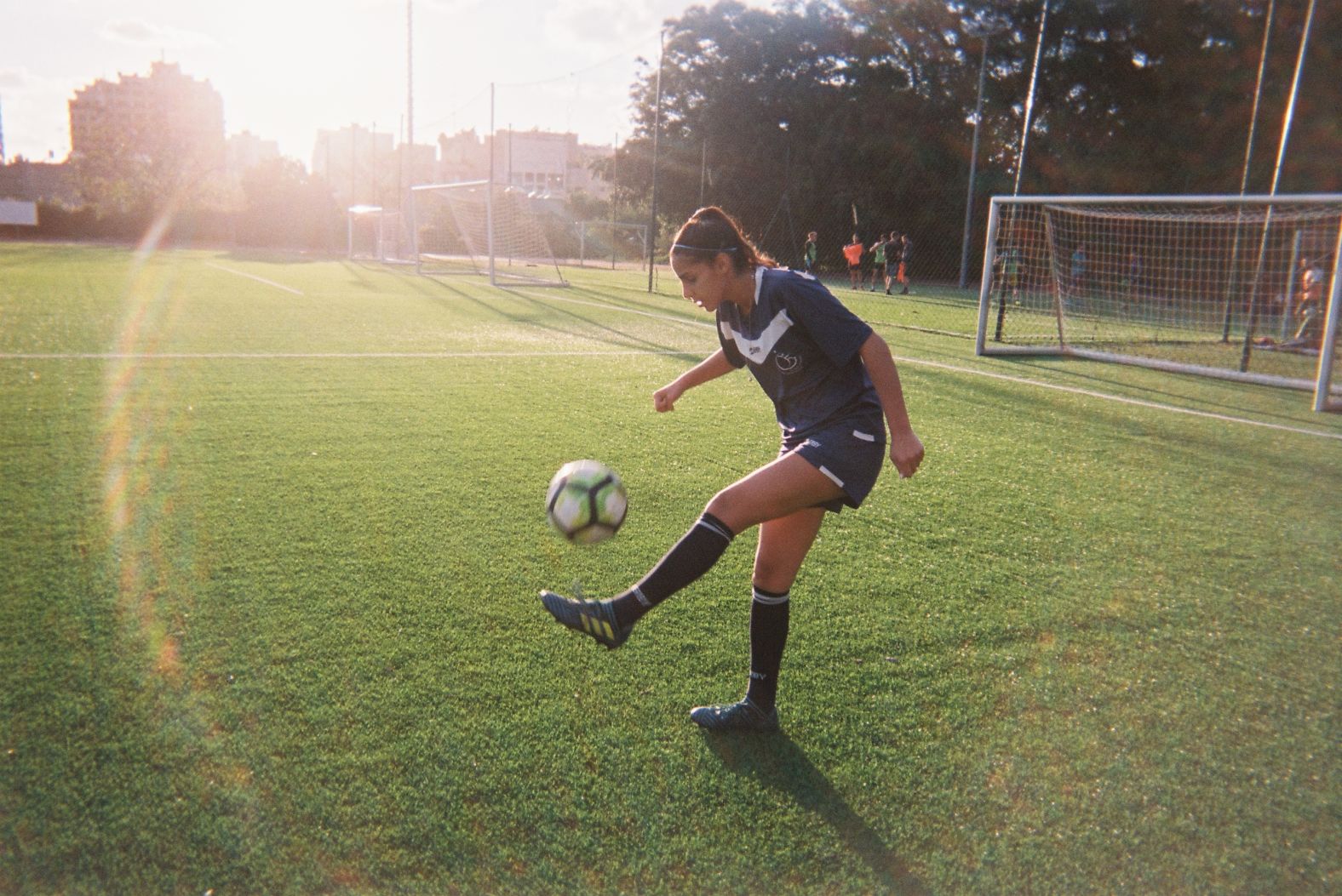 <strong>Photographer:</strong> Oshrat Eni, ASA Tel Aviv<br /><strong>Location:</strong> Tel Aviv, Israel<br /><br />"This is Meital Sharaby, she's a 19-year-old left back at ASA Tel Aviv. It was after the last practice before the championship match. It represents the atmosphere around our team and the passion we have for women's football. The practice was done but we still love fooling around with ball."