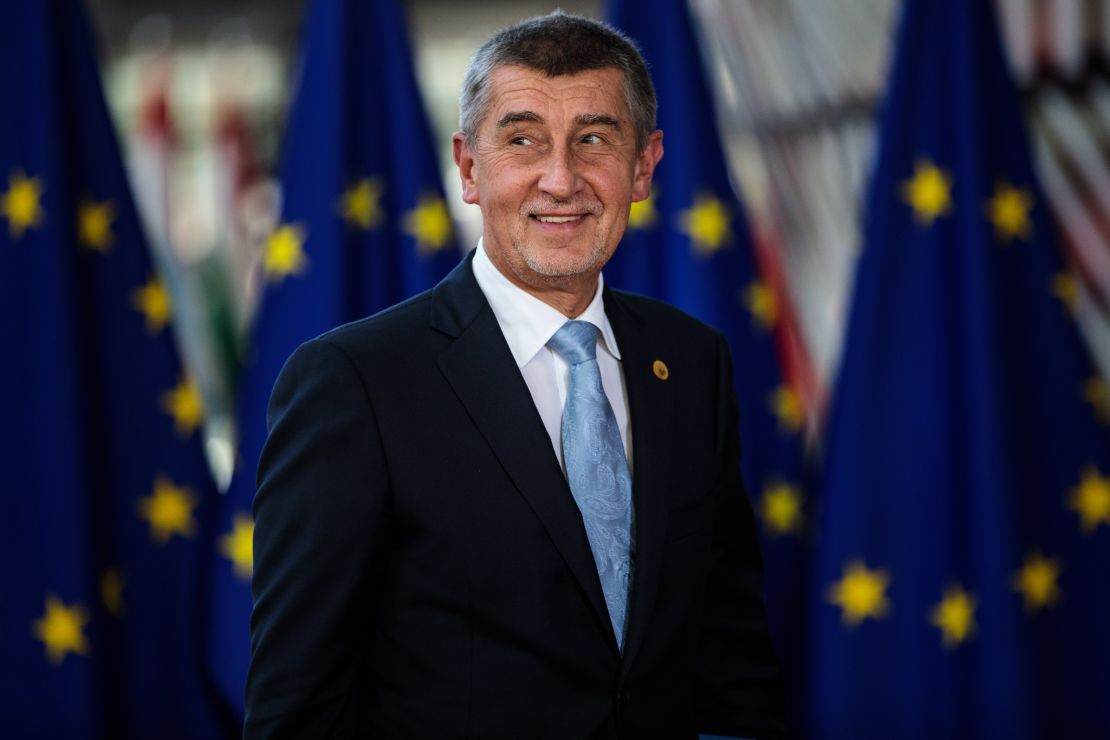Czech Prime Minister Andrej Babis addresses the country's coronavirus response in a news conference on October 21, 2020, in Prague, Czech Republic.