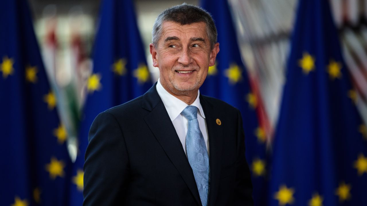 Czech Prime Minister Andrej Babis addresses the country's coronavirus response in a news conference on October 21, 2020, in Prague, Czech Republic.