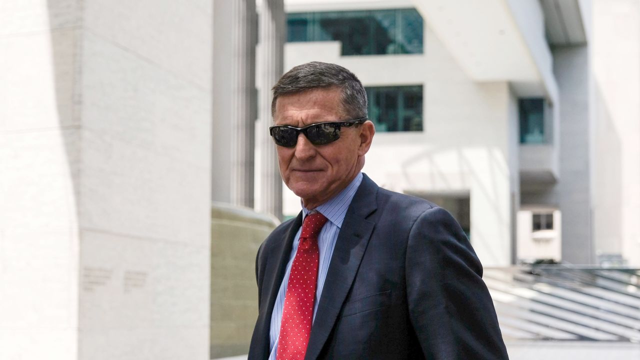 WASHINGTON, DC - JUNE 24: President Donald TrumpÕs former National Security Adviser Michael Flynn leaves the E. Barrett Prettyman U.S. Courthouse on June 24, 2019 in Washington, DC. Criminal sentencing for Flynn will be on hold for at least another two months.  (Photo by Alex Wroblewski/Getty Images)