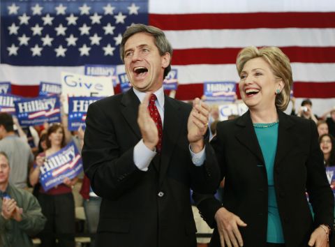 Sestak campaigns with Democratic presidential candidate Hillary Clinton in April 2008.