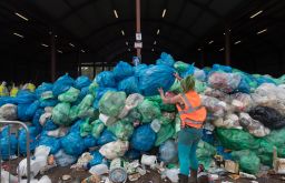 The festival has a purpose-built recycling center to process litter from its 135,000 guests. 