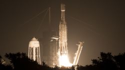 A SpaceX Falcon Heavy rocket carrying 24 satellites as part of the Department of Defense's Space Test Program-2 (STP-2) mission launches from Launch Complex 39A, Tuesday, June 25, 2019 at NASA's Kennedy Space Center in Florida. Four NASA technology and science payloads which will study non-toxic spacecraft fuel, deep space navigation, "bubbles" in the electrically-charged layers of Earth's upper atmosphere, and radiation protection for satellites are among the two dozen satellites that will be put into orbit. Photo Credit: (NASA/Joel Kowsky)