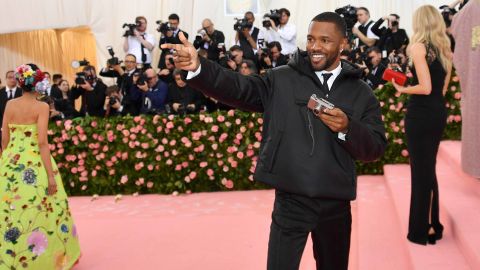 Frank Ocean at the 2019 Met Gala -- looking exactly like we do when he drops new music.