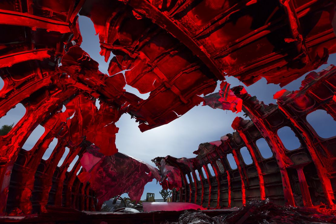 Paiva uses dramatic lighting to give the planes an otherworldly appearance.