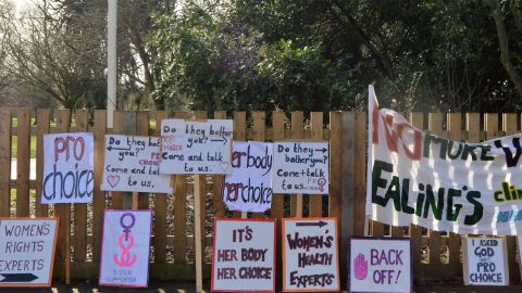 Anti-abortion activists have been holding "vigils" outside clinics in several UK cities.