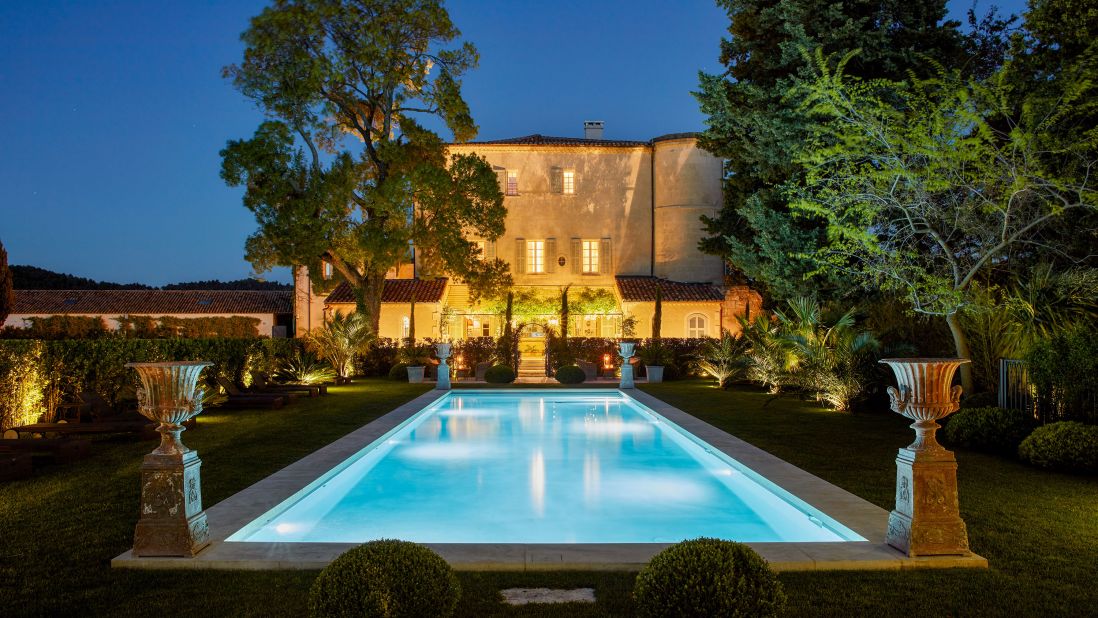 <strong>Chateau d'Estoublon, Provence, France: </strong>A regal 18th-century estate, Chateau d'Estoublon is a 10-bedroom, 8-bath dwelling with a heated pool, wine cave, theater and hammam.