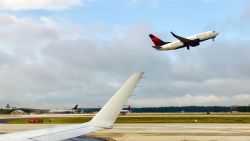 A Delta Airlines airplane takes off from Atlanta International Airport, Georgia on June 10, 2019. (Photo by Daniel SLIM / AFP)        (Photo credit should read DANIEL SLIM/AFP/Getty Images)