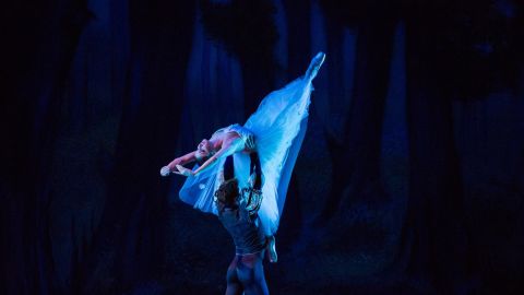 Morgan with Sean Rollofson in a guest performance of "Giselle." 