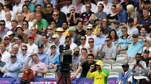 Australia's David Warner received some sledging from the home supporters.