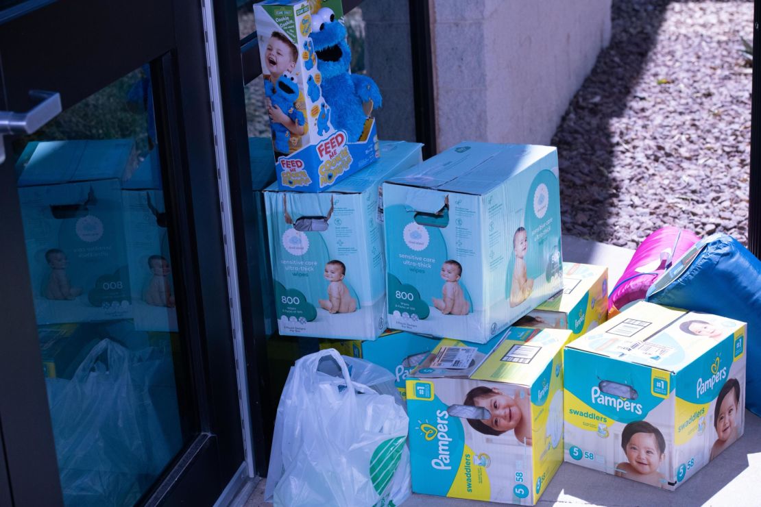 Austin Savage says he and a group of friends tried to donate diapers and other supplies at a Border Patrol facility in Texas, but no one answered the door.