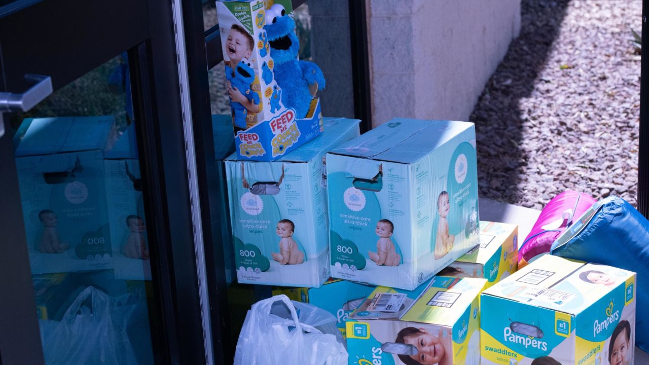 Austin Savage says he and a group of friends tried to donate diapers and other supplies at a Border Patrol facility in Texas, but no one answered the door.