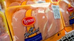 Packages of Tyson brand chicken in the meat department of a supermarket in the New York neighborhood of Chelsea on Tuesday, May 5, 2015.  (© Richard B. Levine) (Newscom TagID: lrphotos121324.jpg) [Photo via Newscom]