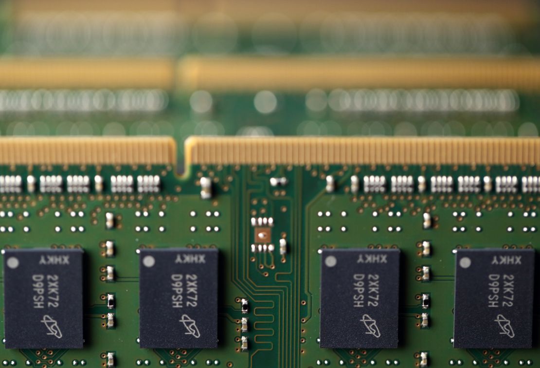 Micron chips seen in Tokyo. The company said Tuesday that it had resumed sending some of its products to Huawei after a review of its business with the Chinese firm.