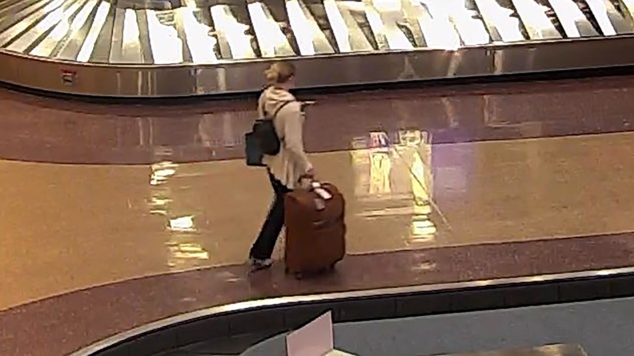 Lueck seen on airport security footage.