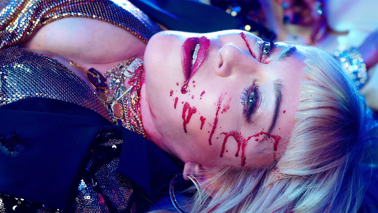 A scene from Madonna's music video, "God Control."