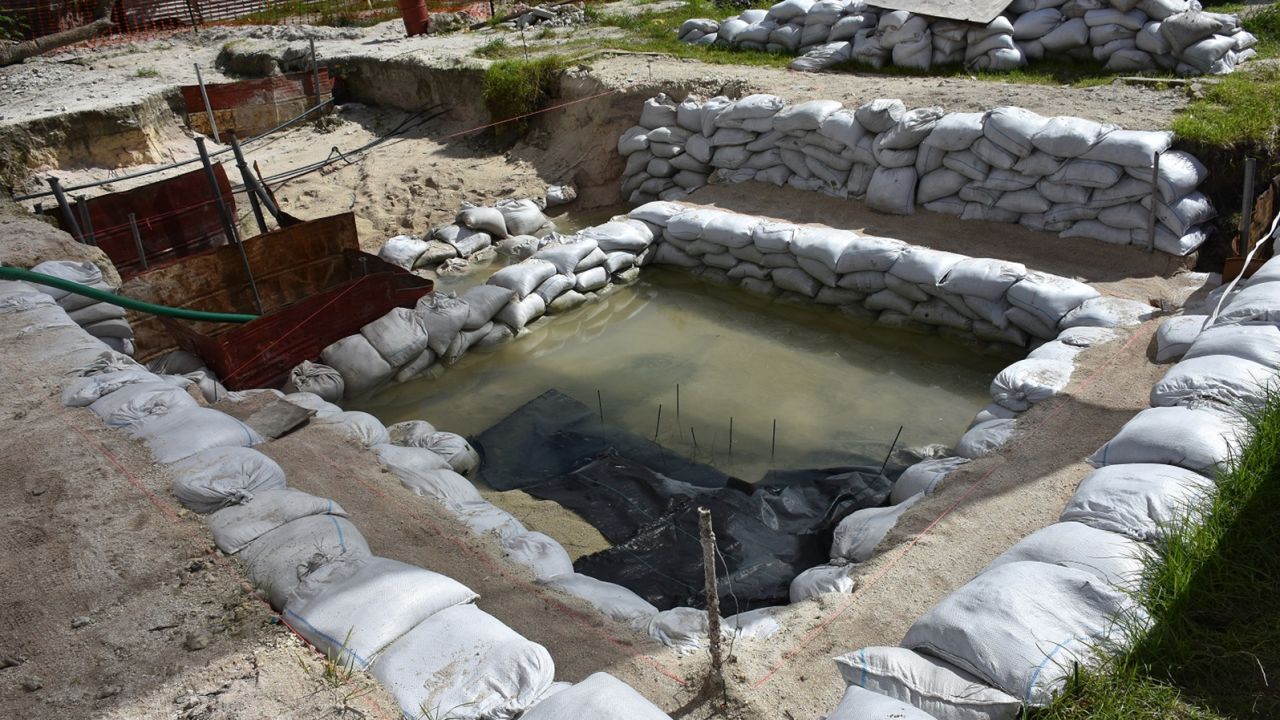 Dozens of graves of US servicemen lie under the water table in Tarawa, Kiribati.