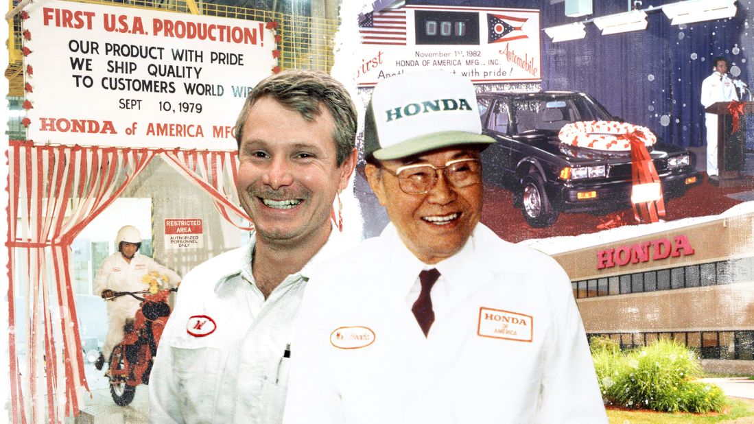 Neil Vining, left, was one of 64 original hires made when Honda set up its first, ground-breaking plant on US soil in 1979.