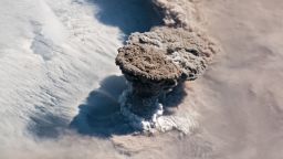 01 Raikoke Volcano erupting space image