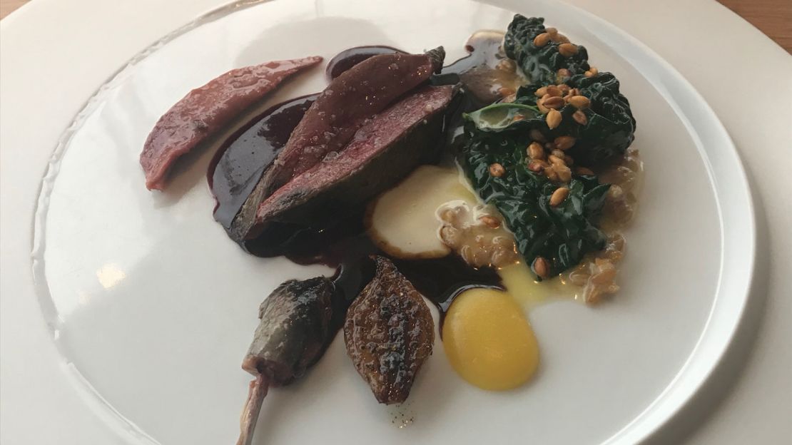 This pigeon dish made with a coffee-based sauce has featured on the ever-changing menu.