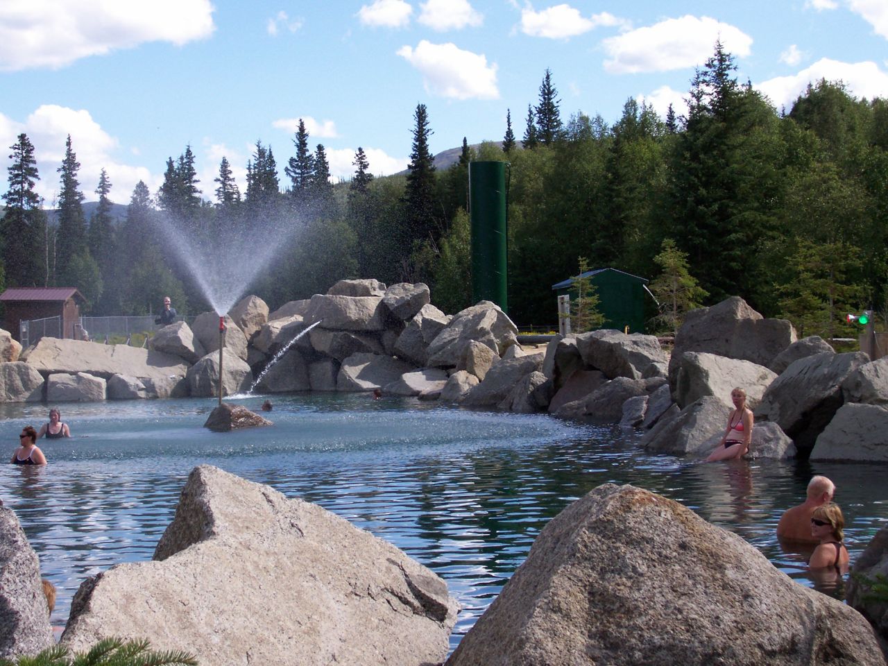 <strong>A hot soak: </strong>Chena Hot Springs are a constant 106 degrees Fahrenheit. The springs are open late into the evening, when summer temperatures are likely to drop into the 50s.