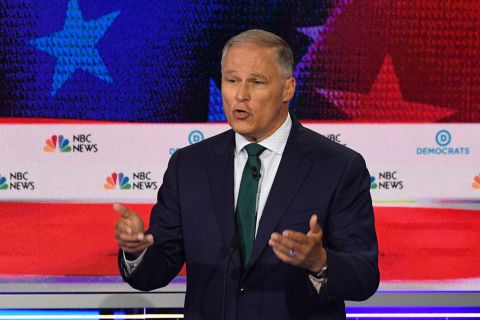 Inslee is serving his second term as Washington's governor. He has said his top priority is combating climate change.