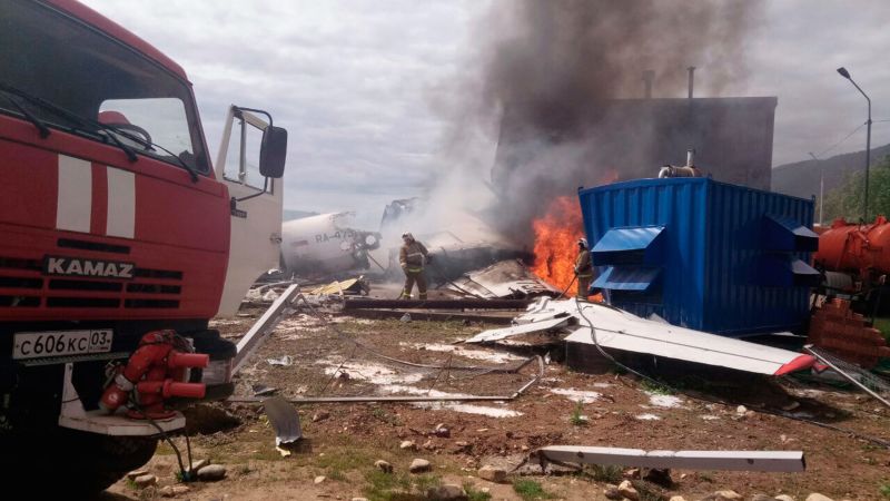 Two Killed After Russian Plane Overshoots Runway And Bursts Into Flames ...