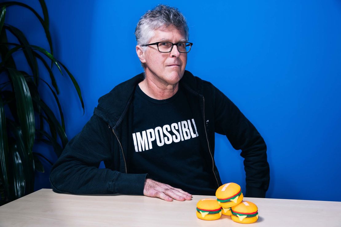 Pat Brown, Impossible Foods CEO, wants to help eliminate the need for animals in the meat supply chain by 2035.