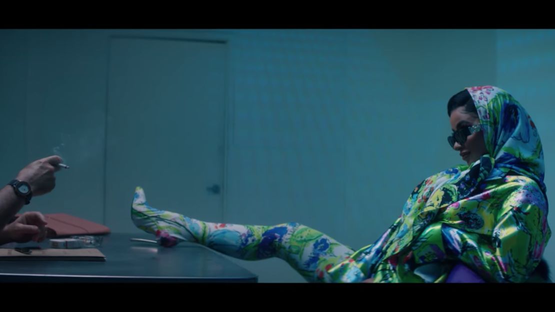 A scene from Cardi B's "Press" music video.