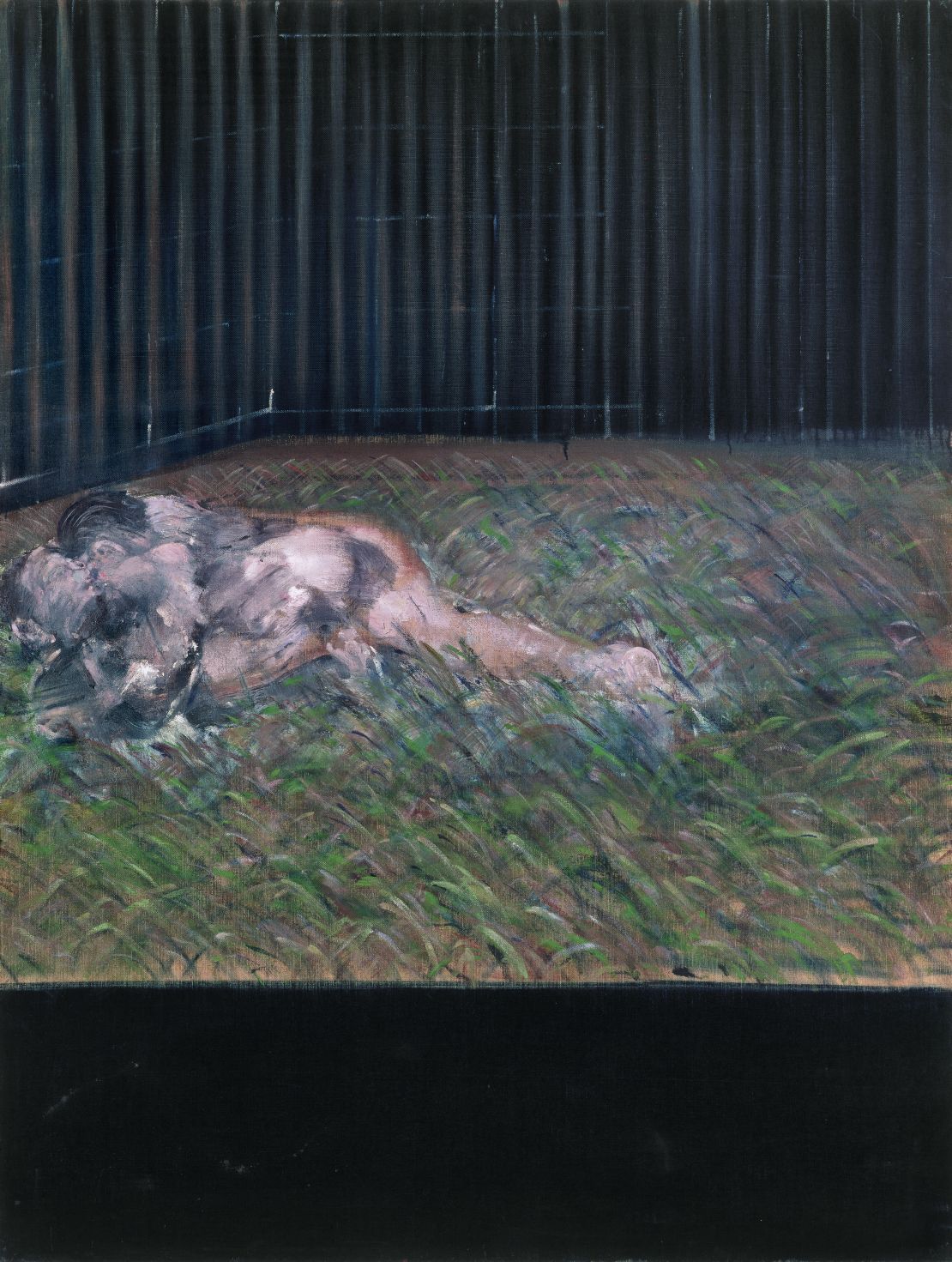 "Two Figures in the Grass" (1954) by Francis Bacon.