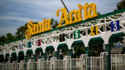 ARCADIA, CA - JUNE 11: Starting gates are seen at Santa Anita Park race horse track on June 11, 2019 in Arcadia, California. A second race horse in two days has died at the track, bringing the total horse fatalities to 29 since the racing season began in December. More than 60 horses have reportedly perished at the track since the start of 2018. The California Horse Racing Board asked the park to shut down for the rest of the season but Santa Anita officials say they will disregard the request.(Photo by David McNew/Getty Images)