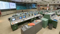 The Apollo Mission Control Center has been restored. The room looks just like it did during the days of the Apollo program. 