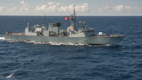 The Canadian frigate HMCS Regina