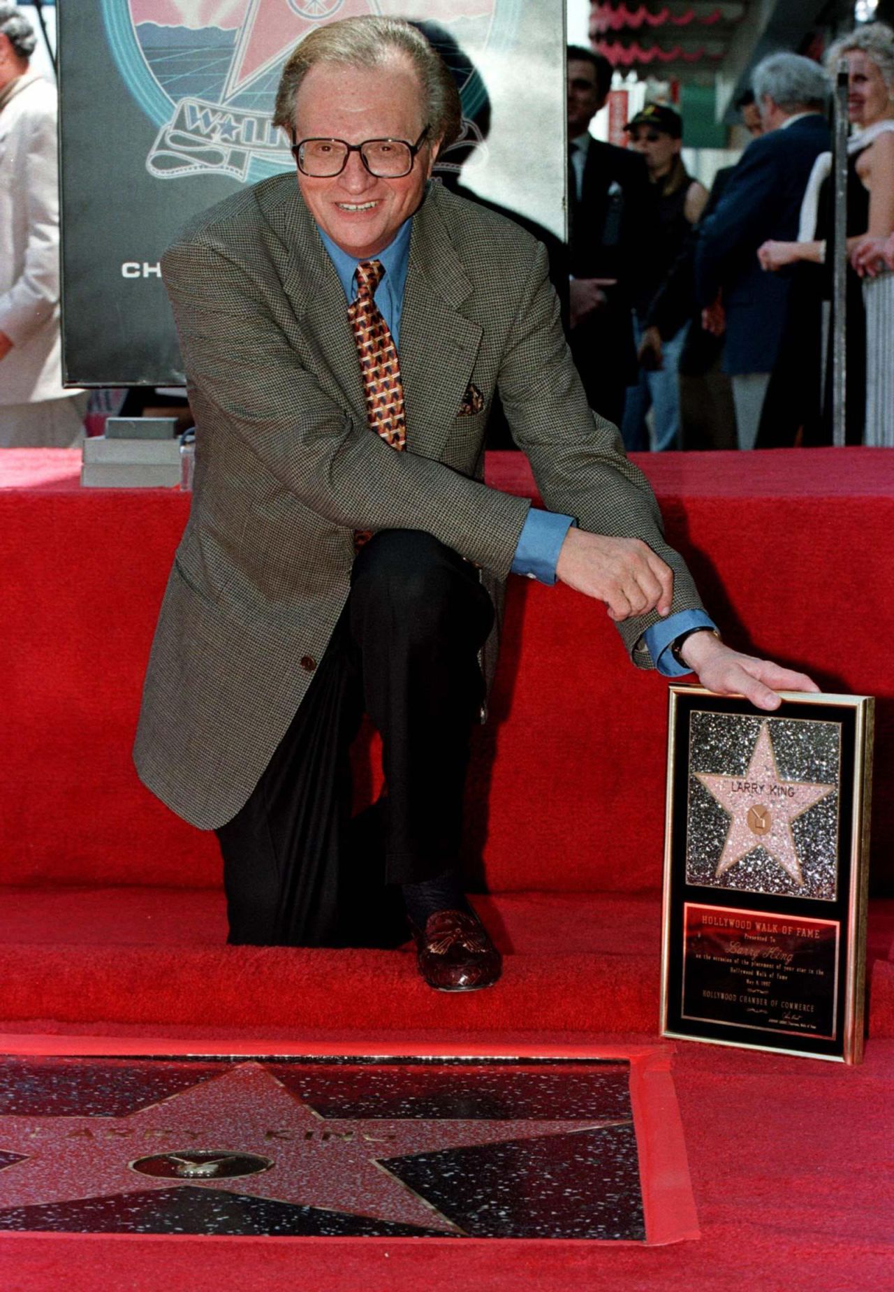 King receives a star on the Hollywood Walk of Fame in 1997.