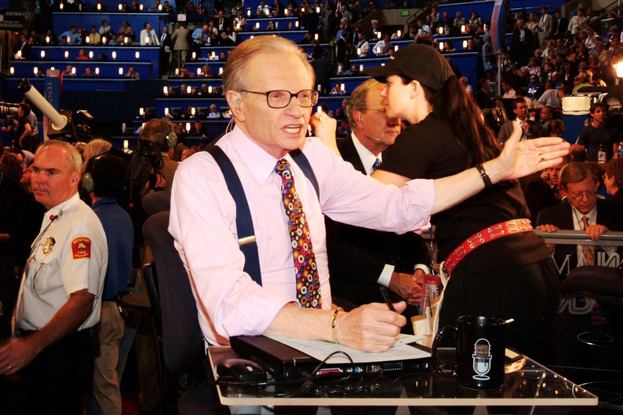 King attends the Democratic National Convention in 2004.