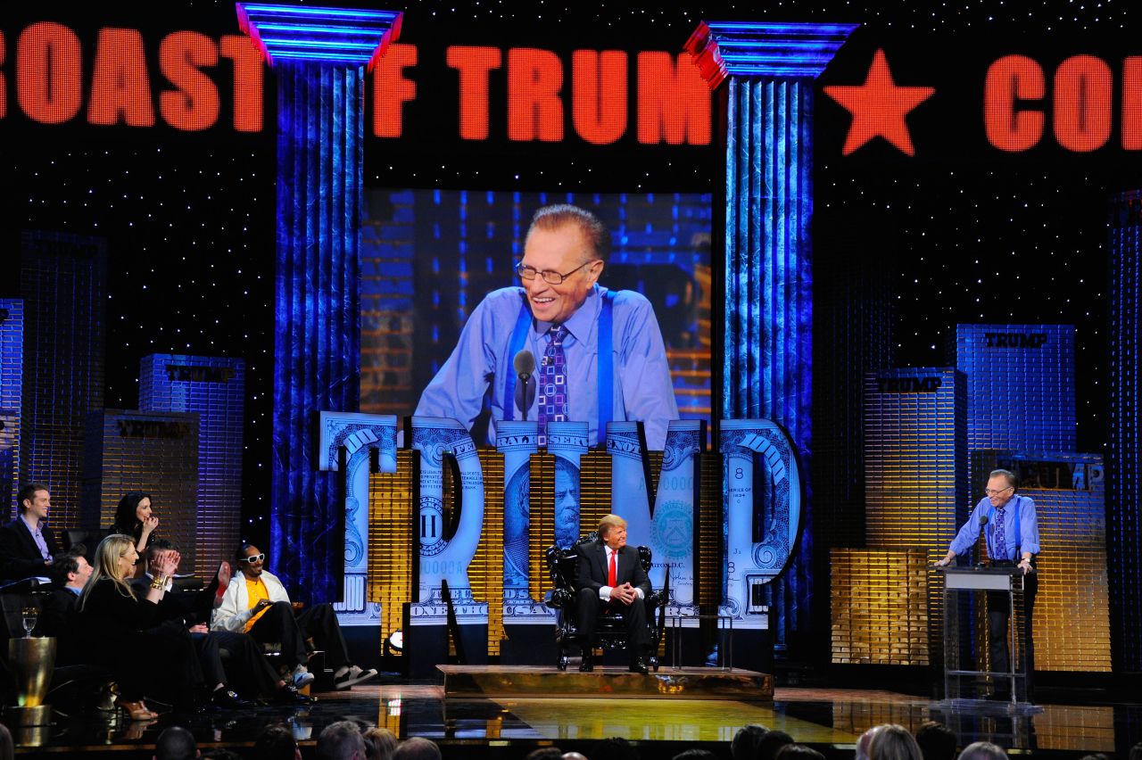 King takes part in a Comedy Central roast of Donald Trump in 2011.